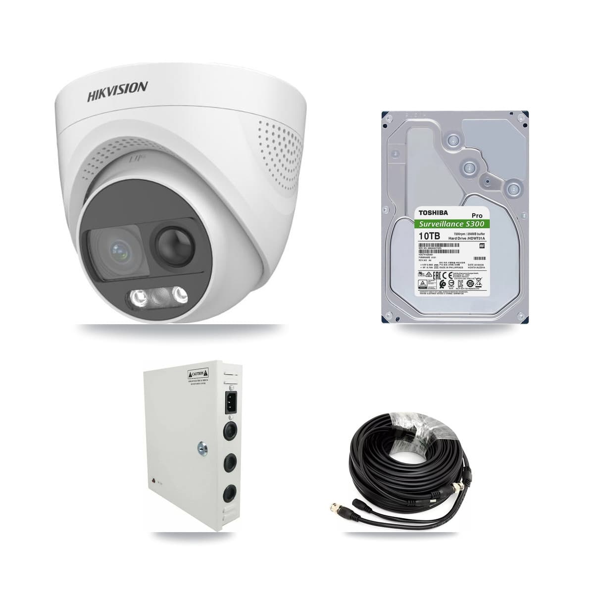Hikvision 32-Channel 5MP CCTV Kit — 21 DS-2CE72KF3T Turret Cameras + 3× 10TB Recording (DS-7332HQHI Recorder) - Image 1