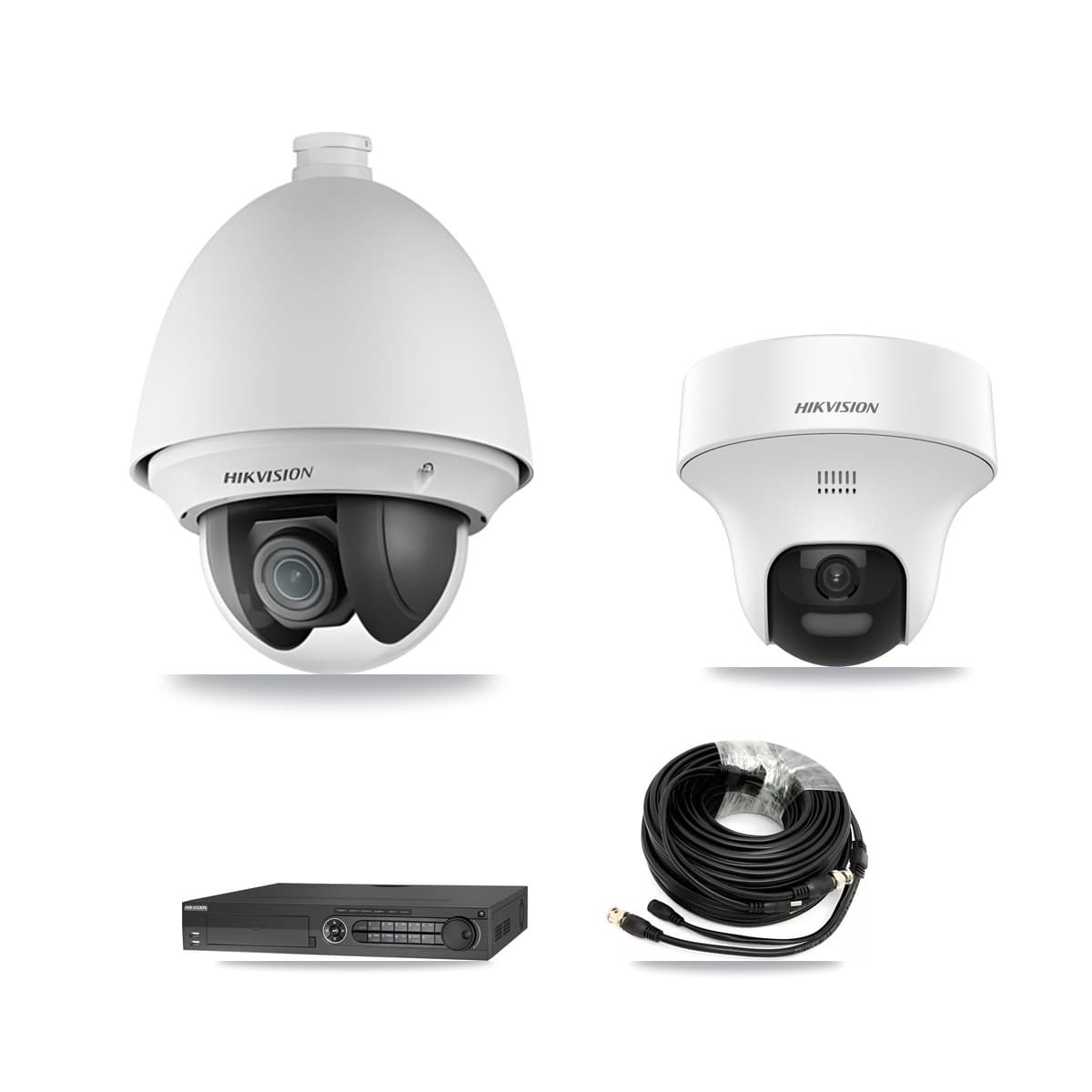 Hikvision 32-Channel 2MP – 5MP CCTV Kit — 1 DS-2AE4225T 2MP PTZ + 1 DS-2CE70K0T 5MP Turret Cameras + 2TB Recording (DS-7332HQHI Recorder) - Image 1