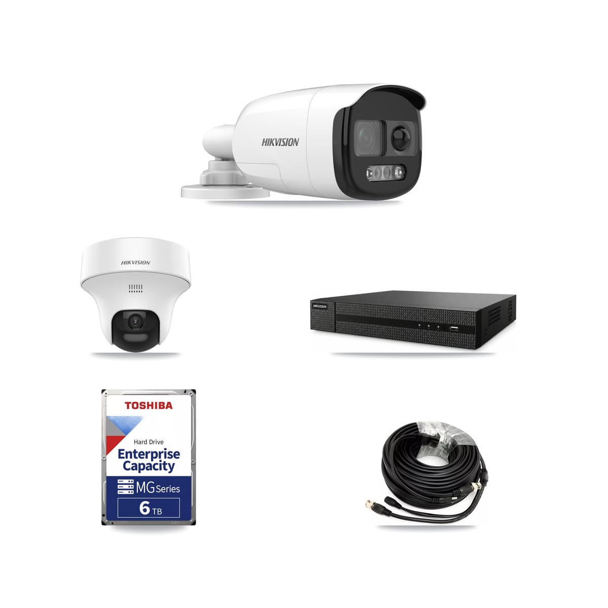 Hikvision 8-Channel 5MP CCTV Kit — 6 DS-2CE12KF3T Bullet + 2 DS-2CE70K0T Turret Cameras + 6TB Recording - Image 1