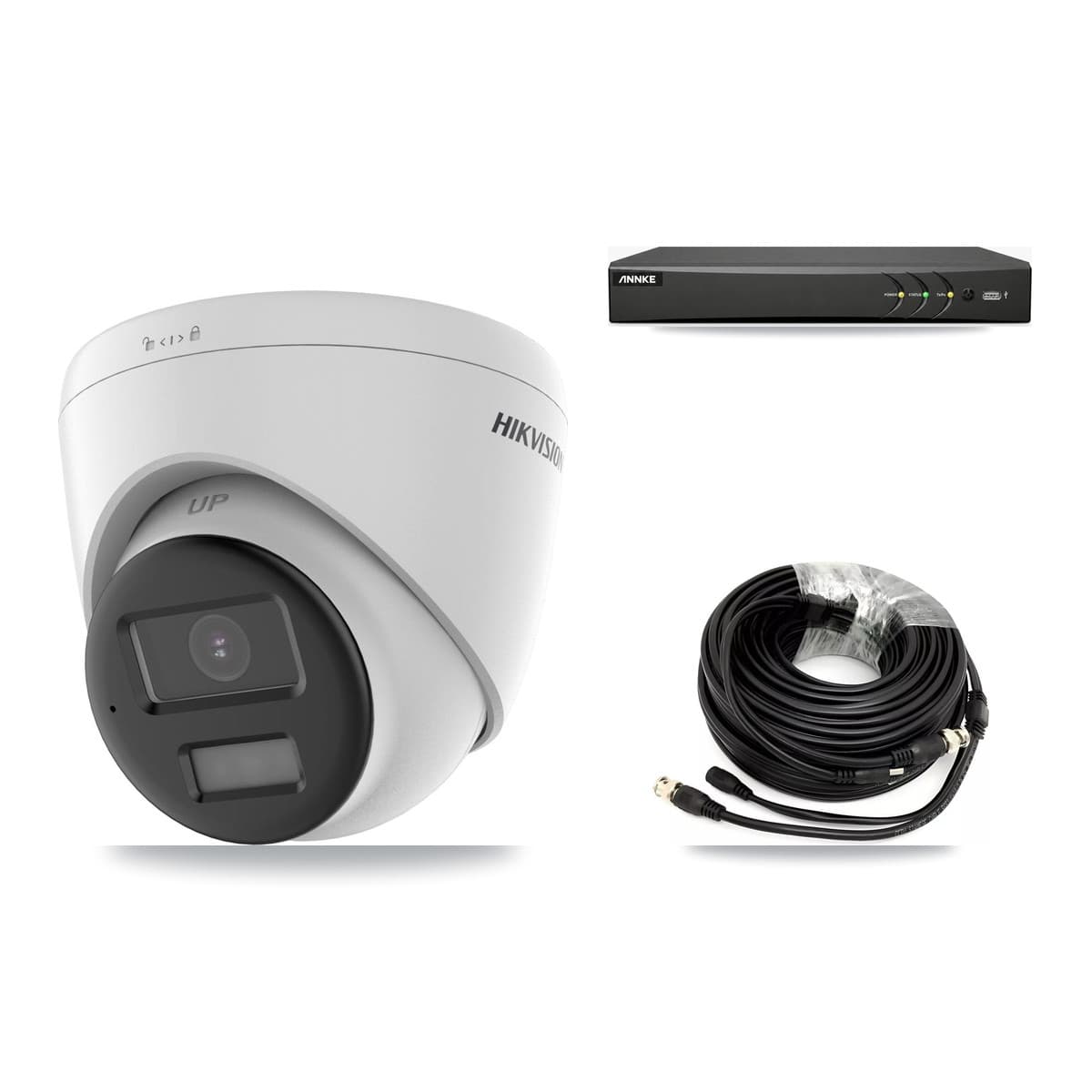 Hikvision & ANNKE 4-Channel 5MP CCTV Kit — 1 DS-2CE78K0T + 1 DS-2CE78K0T Turret Cameras + 2TB Recording - Image 1
