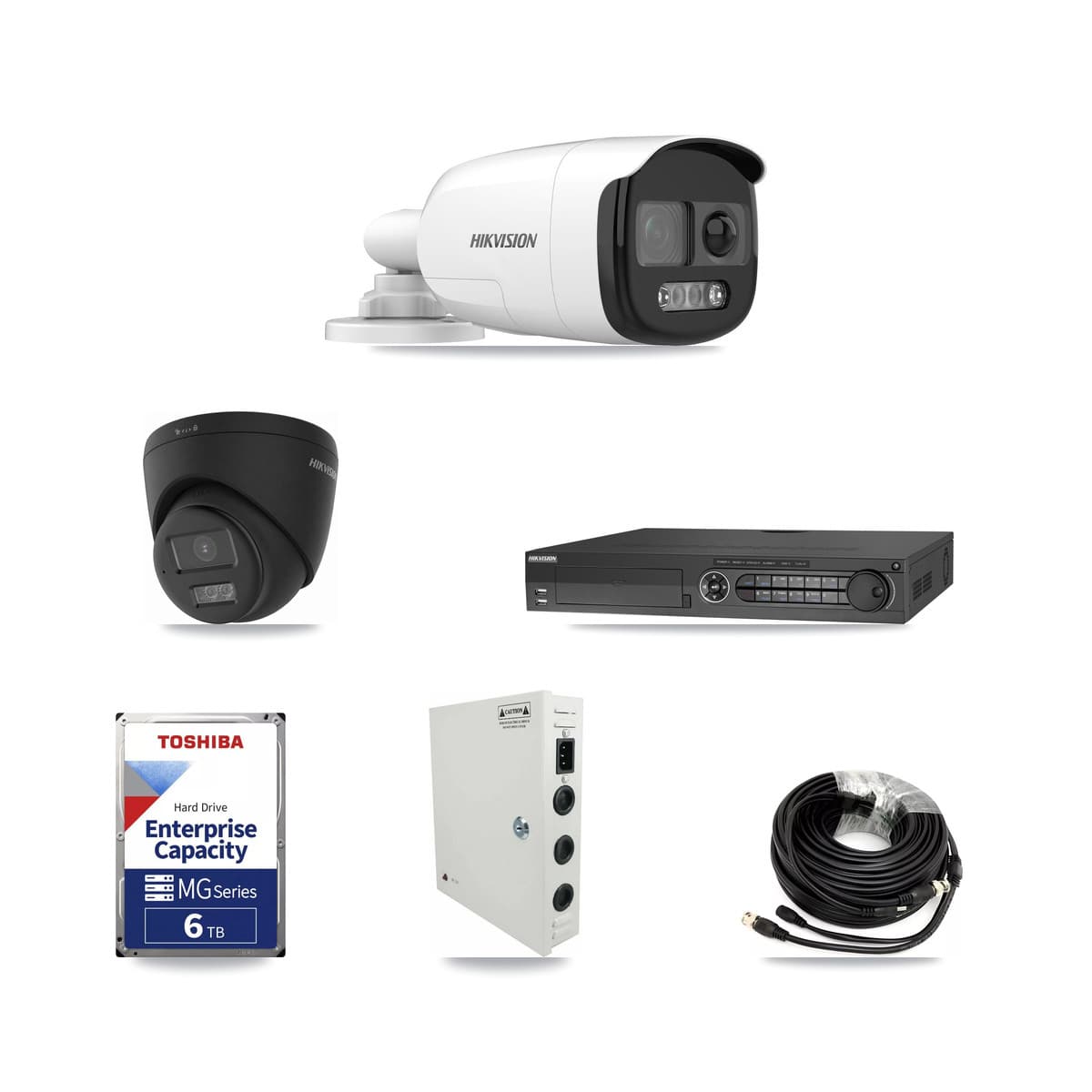 Hikvision 32-Channel 5MP – 4K CCTV Kit — 15 5MP Bullet + 1 Black 4K Turret Cameras + 6TB Recording - Image 1