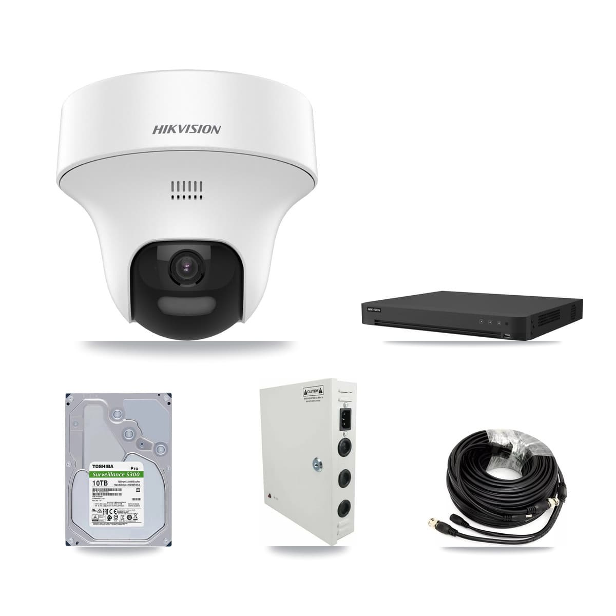 Hikvision 16-Channel 5MP CCTV Kit — 15 DS-2CE70K0T Turret Cameras + 10TB Recording (IDS-7216HUHI Recorder) - Image 1