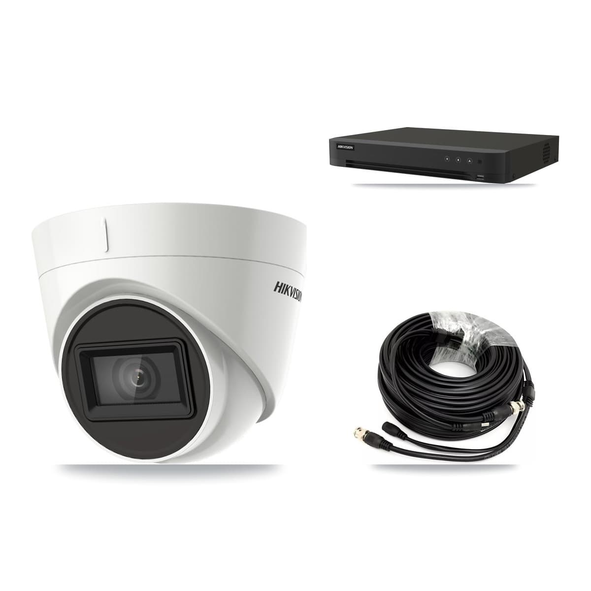 Hikvision 8-Channel 4K CCTV Kit — 6 DS-2CE78U1T-IT3F Turret Cameras + 8TB Recording (IDS-7208HUHI-M1/XT Recorder) - Image 1