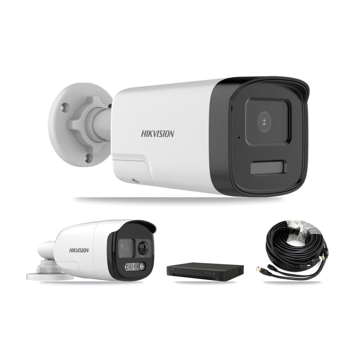 Hikvision 8-Channel 5MP CCTV Kit — 2 DS-2CE12KF3T-PIRXO + 4 DS-2CE17K0T-LXTS Bullet Cameras + 8TB Recording (IDS-7208HUHI-M1/XT Recorder) - Image 1