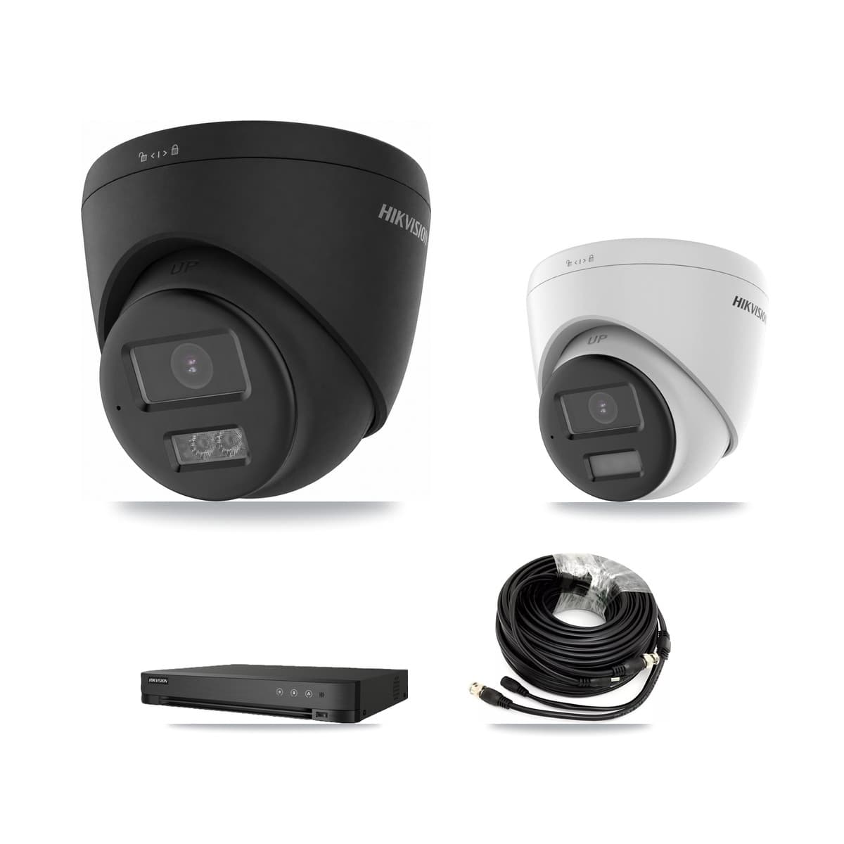 Hikvision 8-Channel 4K CCTV Kit — 1 DS-2CE78U0T + 2 DS-2CE78U0T Turret Cameras + 8TB Recording - Image 1