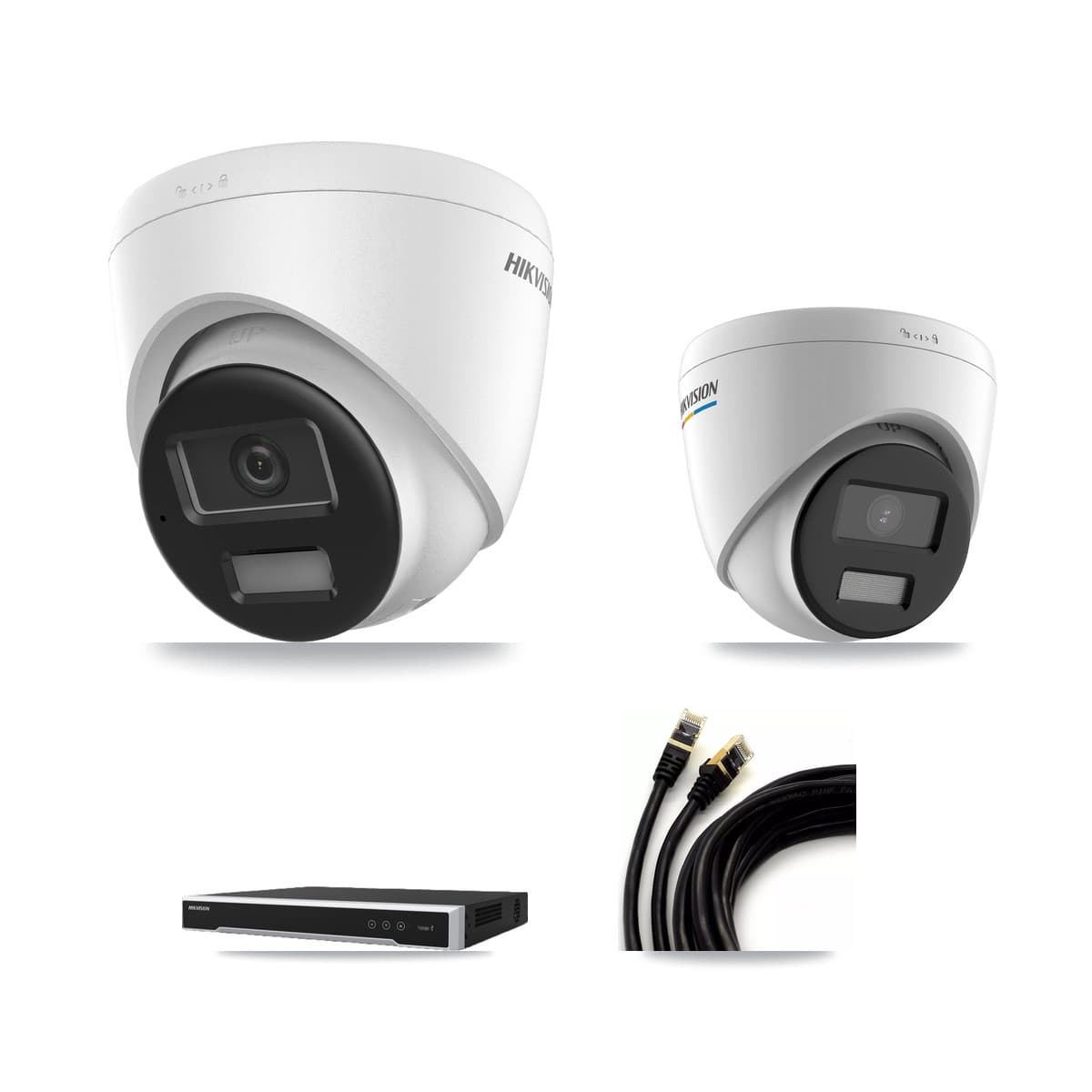 Hikvision 8-Channel 2MP – 4K CCTV Kit — 1 2MP + 3 4K Turret Cameras + 8TB Recording - Image 1