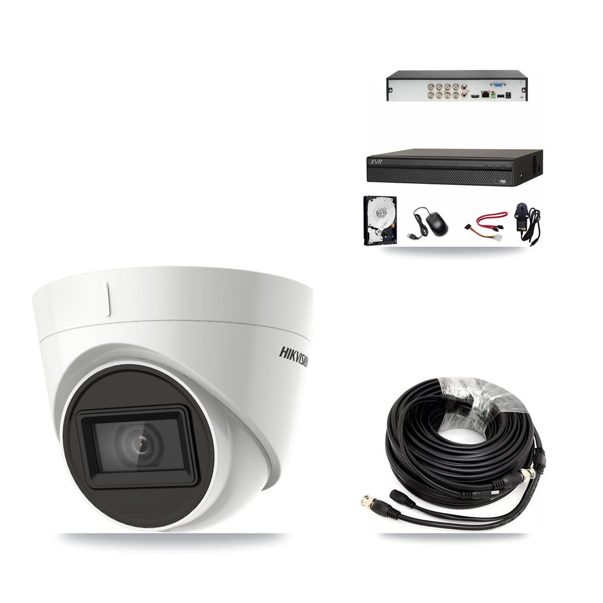 Hikvision & Dahua 8-Channel 4K CCTV Kit — 4 DS-2CE78U1T Turret Cameras + 8TB Recording - Image 1