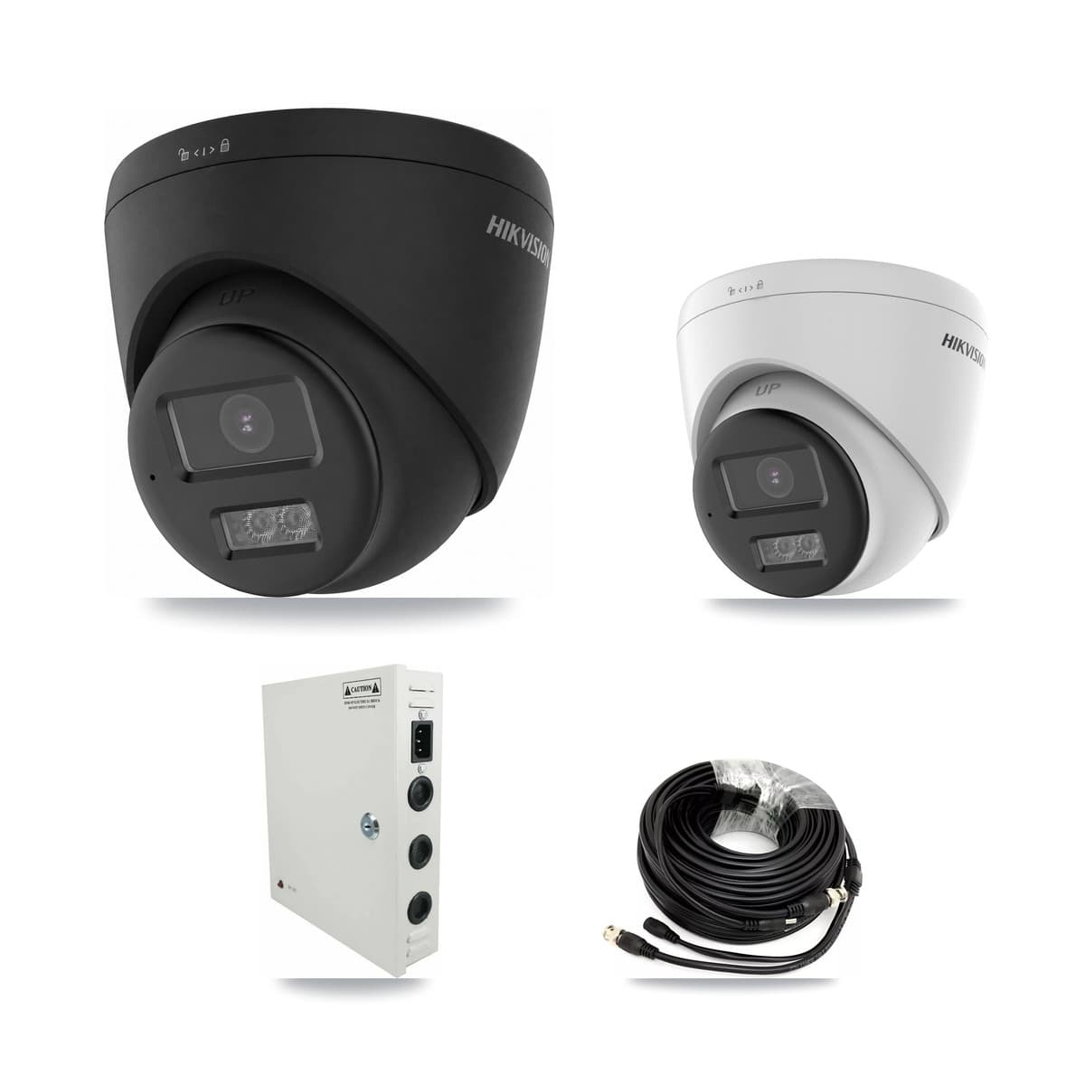 Hikvision 32-Channel 5MP – 4K CCTV Kit — 5 DS-2CE78K0T-LTS 5MP + 10 Black DS-2CE78U0T-LTS-BLACK 4K Turret Cameras + 4× 8TB Recording (IDS-7332HUHI-M4/S Recorder) - Image 1