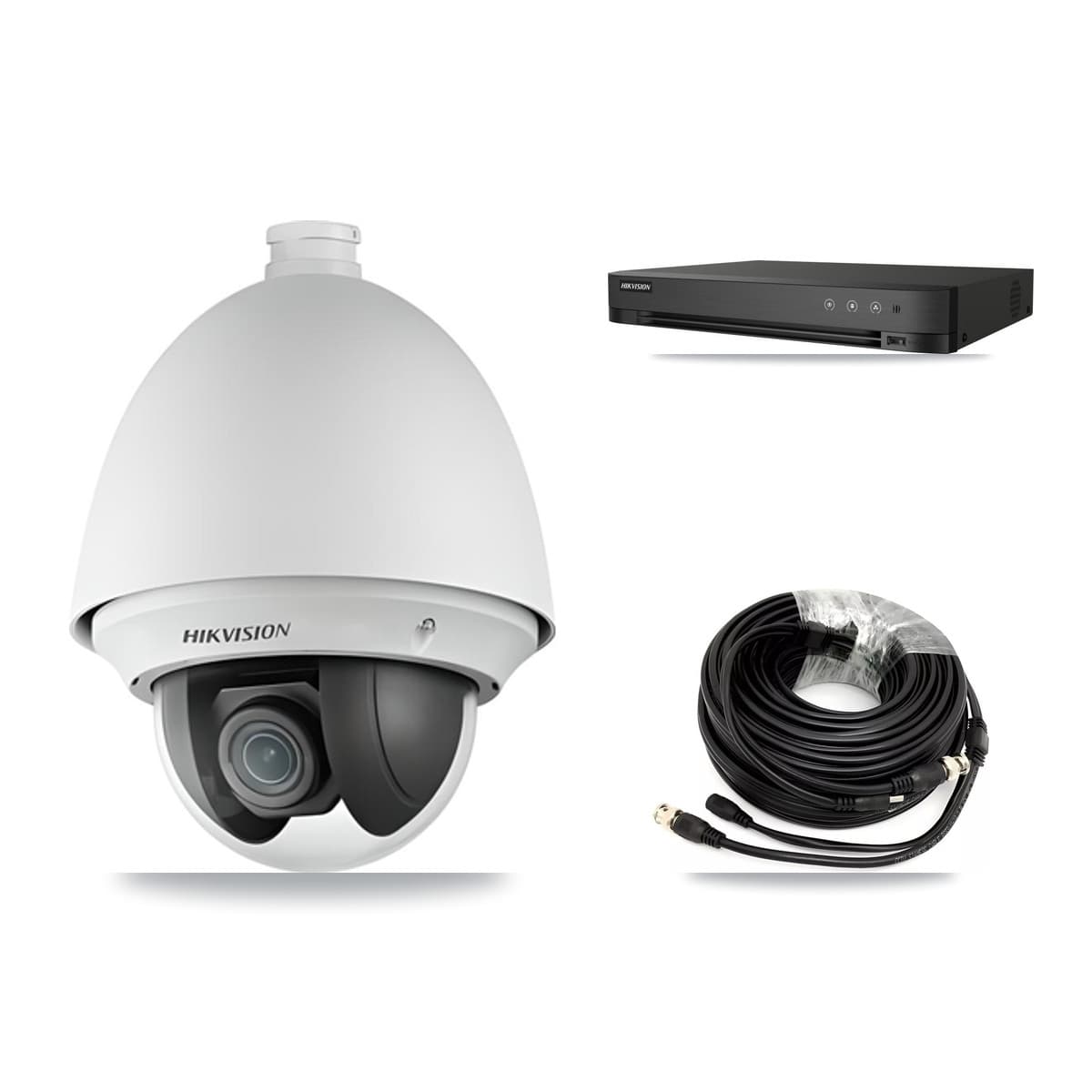 Hikvision 4-Channel 2MP CCTV Kit — 2 PTZ Cameras + 2TB Recording (IDS-7204HQHI Recorder) - Image 1