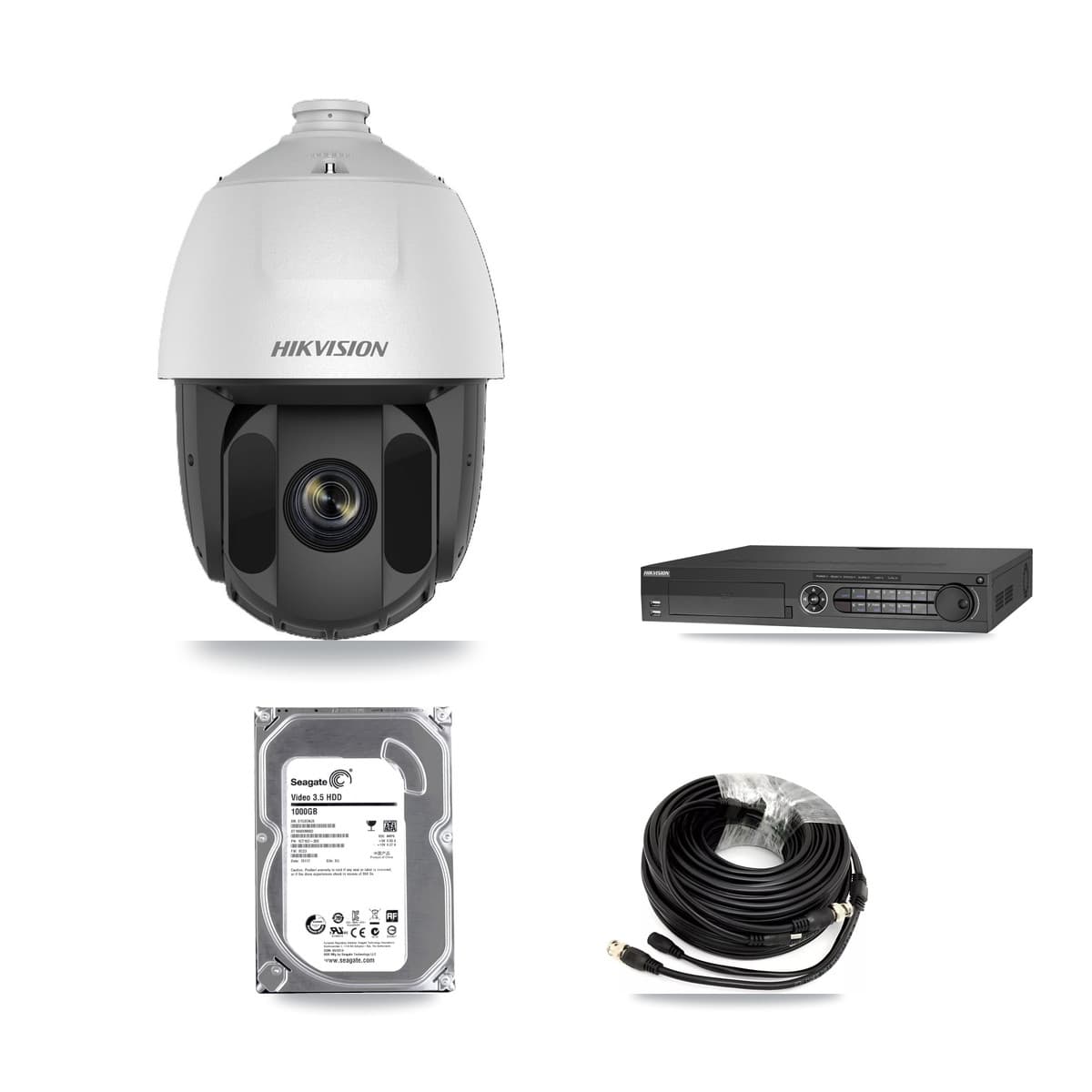 Hikvision 32-Channel 2MP CCTV Kit — 2 DS-2AE5225TI PTZ Cameras + 1TB Recording (DS-7332HQHI Recorder) - Image 1