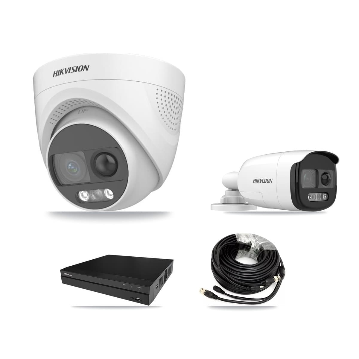 Hikvision & Prolux 8-Channel 5MP CCTV Kit — 2 DS-2CE12KF3T Bullet + 4 DS-2CE72KF3T Turret Cameras + 8TB Recording - Image 1