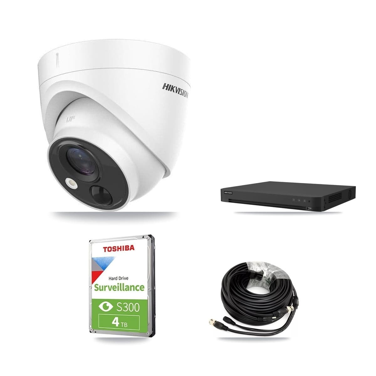 Hikvision 32-Channel 5MP CCTV Kit — 2 DS-2CE71H0T Turret Cameras + 4TB Recording - Image 1