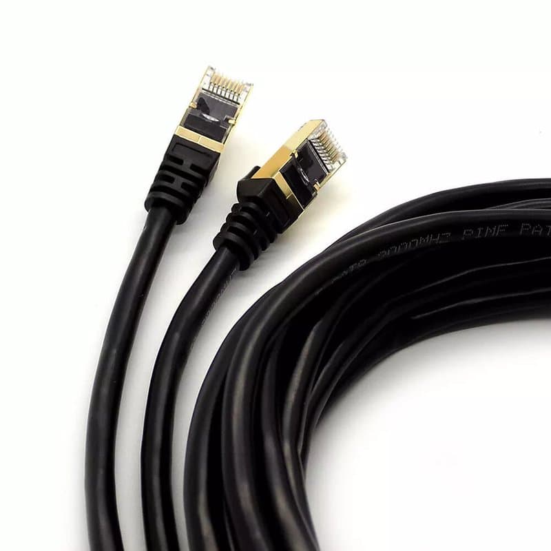 CAT6 RJ45 Patch Cable 10m Black PVC UTP Snagless Gigabit Ethernet CCTV Lead