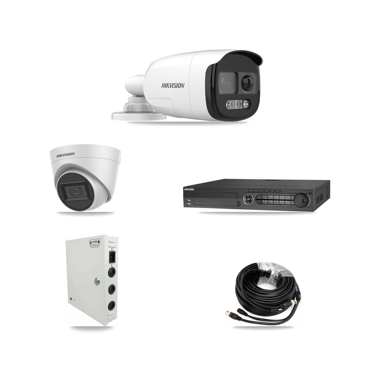 Hikvision 32-Channel 5MP CCTV Kit — 18 Bullet + 9 White Turret Cameras + 4× 8TB Recording - Image 1