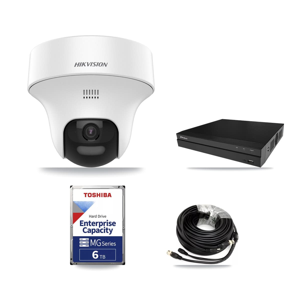 Hikvision & Prolux 8-Channel 5MP CCTV Kit — 8 DS-2CE70K0T Turret Cameras + 6TB Recording - Image 1