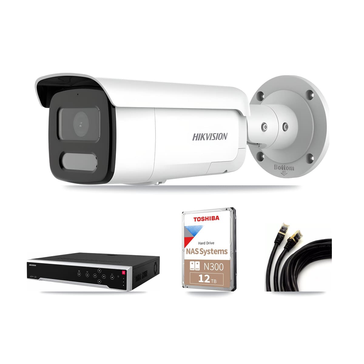 Hikvision 32-Channel 4MP – 4K CCTV Kit — 14 4MP + 6 4K Bullet Cameras + 3× 12TB Recording - Image 1