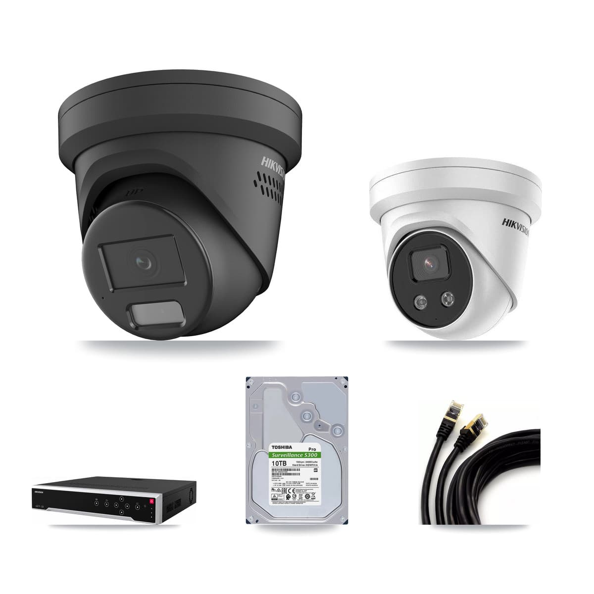 Hikvision 32-Channel 4MP – 5MP CCTV Kit — 8 4MP + 8 5MP Turret Cameras + 2× 10TB Recording - Image 1