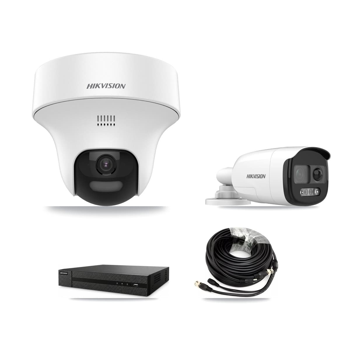 Hikvision 8-Channel 5MP CCTV Kit — 1 DS-2CE12KF3T Bullet + 3 DS-2CE70K0T Turret Cameras + 2TB Recording - Image 1