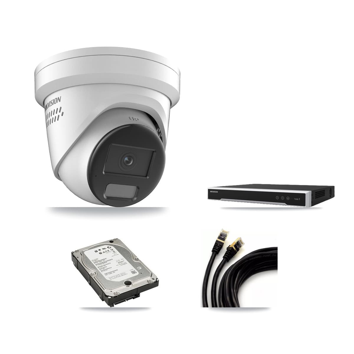 Hikvision 8-Channel 4K CCTV Kit — 2 DS-2CD2387G2H Turret Cameras + 5TB Recording - Image 1
