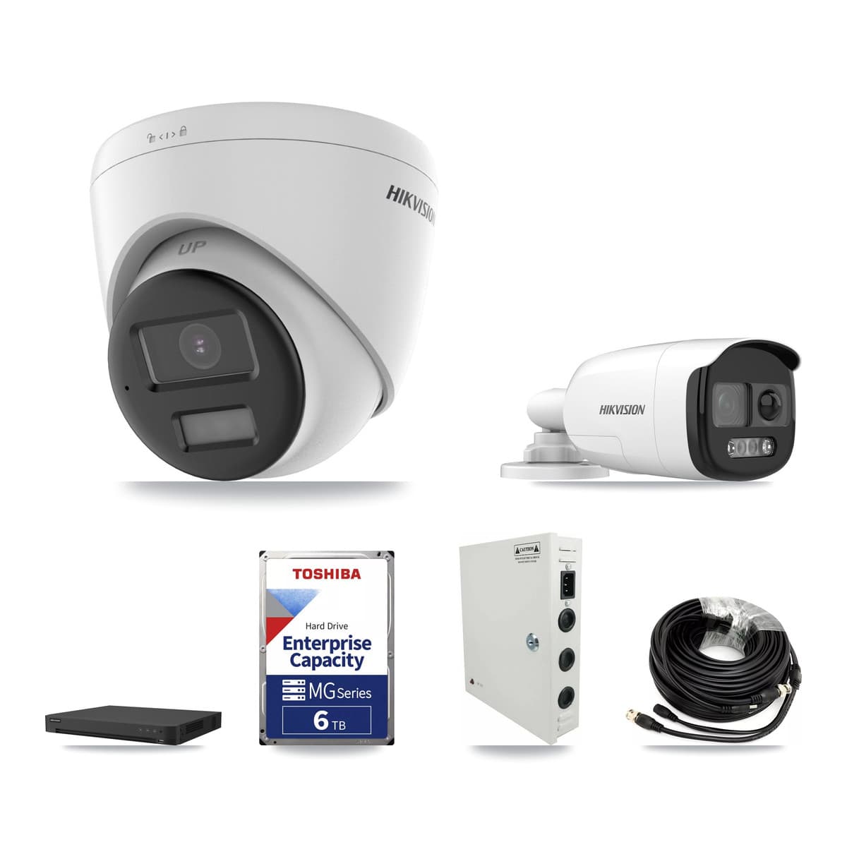 Hikvision 16-Channel 5MP – 4K CCTV Kit — 1 5MP Bullet + 9 4K Turret Cameras + 6TB Recording - Image 1