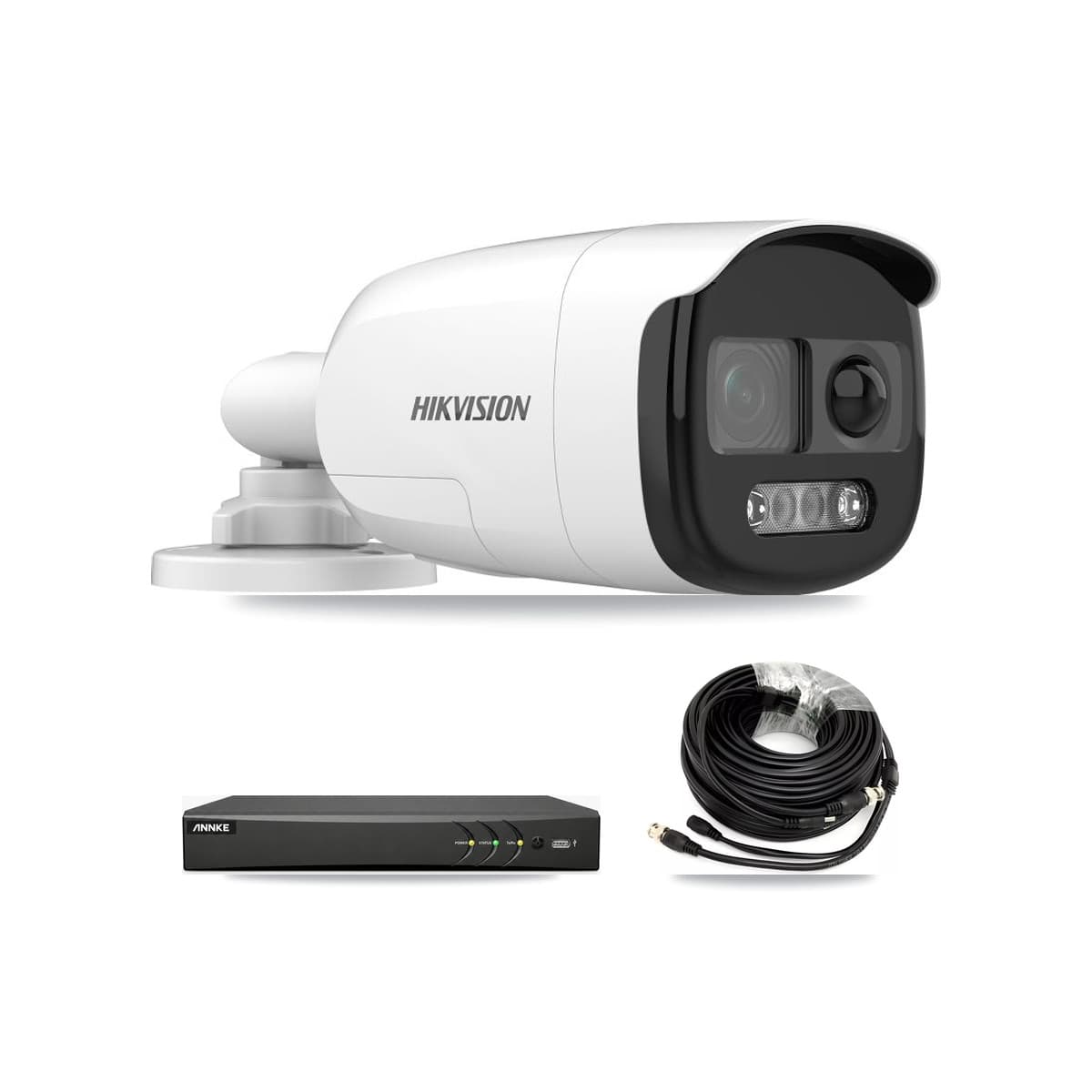 Hikvision & ANNKE 4-Channel 5MP CCTV Kit — 2 DS-2CE12KF3T Bullet Cameras + 2TB Recording - Image 1