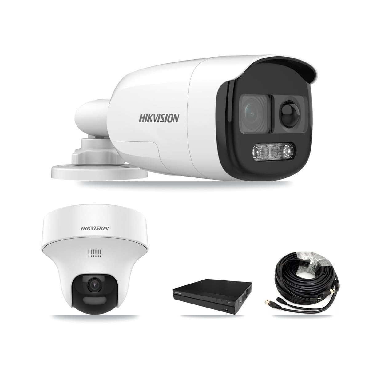 Hikvision & Prolux 8-Channel 5MP CCTV Kit — 5 Bullet + 1 Turret Cameras + 8TB Recording (PXD-5208AN Recorder) - Image 1