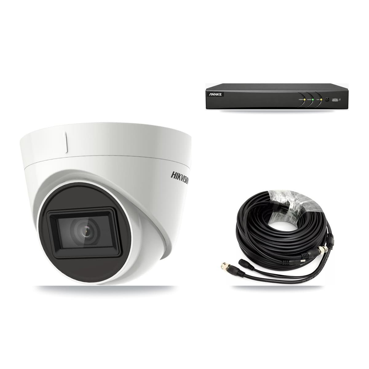 Hikvision & ANNKE 4-Channel 4K CCTV Kit — 2 DS-2CE78U1T Turret Cameras + 2TB Recording - Image 1