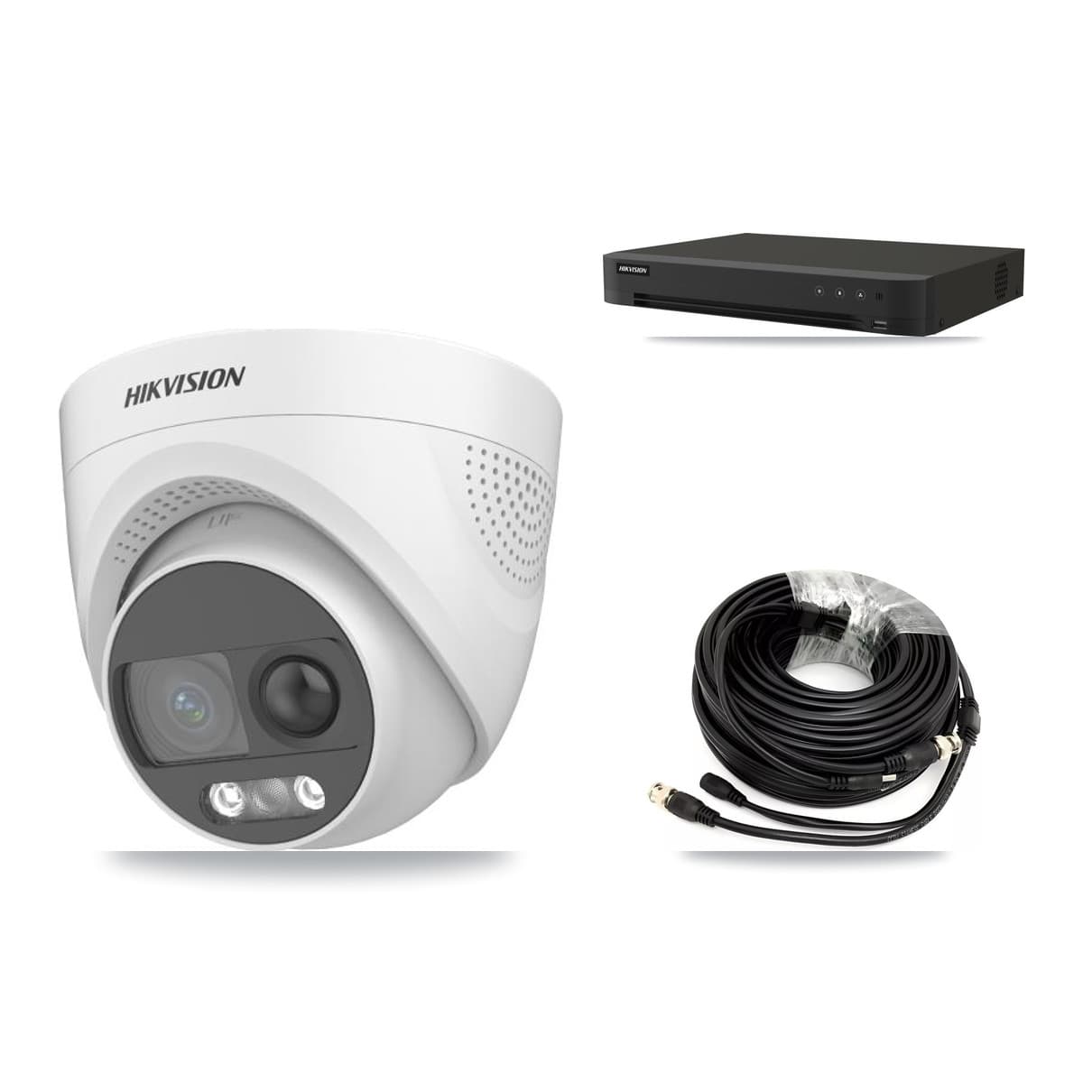 Hikvision 16-Channel 5MP CCTV Kit — 6 DS-2CE72KF3T Turret Cameras + 8TB Recording (IDS-7216HQHI Recorder) - Image 1