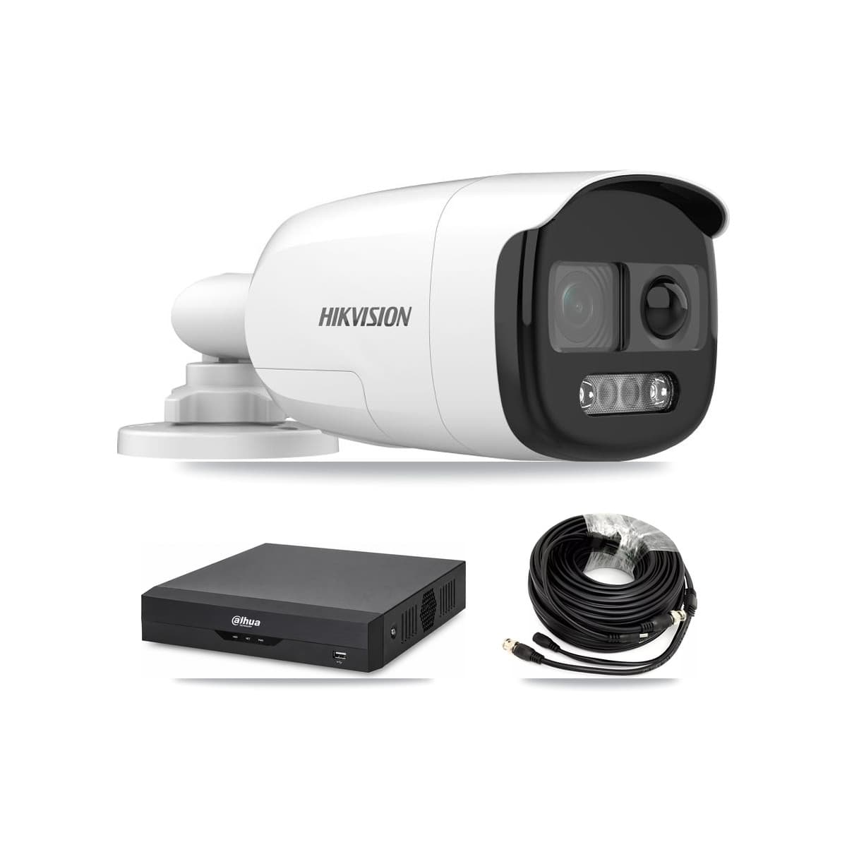 Hikvision & Dahua 4-Channel 5MP CCTV Kit — 1 DS-2CE12KF3T Bullet Camera + 2TB Recording - Image 1