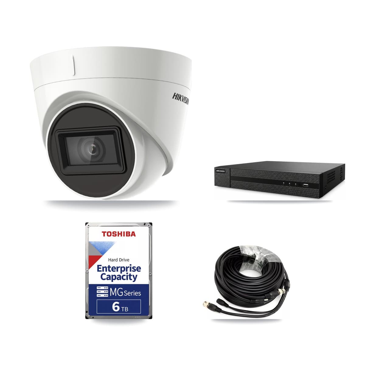 Hikvision 8-Channel 4K CCTV Kit — 7 DS-2CE78U1T Turret Cameras + 6TB Recording - Image 1
