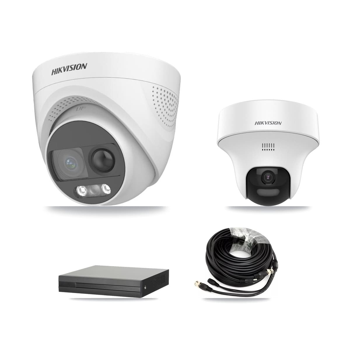 Hikvision 8-Channel 5MP CCTV Kit — 1 DS-2CE70K0T + 5 DS-2CE72KF3T Turret Cameras + 8TB Recording (XVR-3108HS Recorder) - Image 1