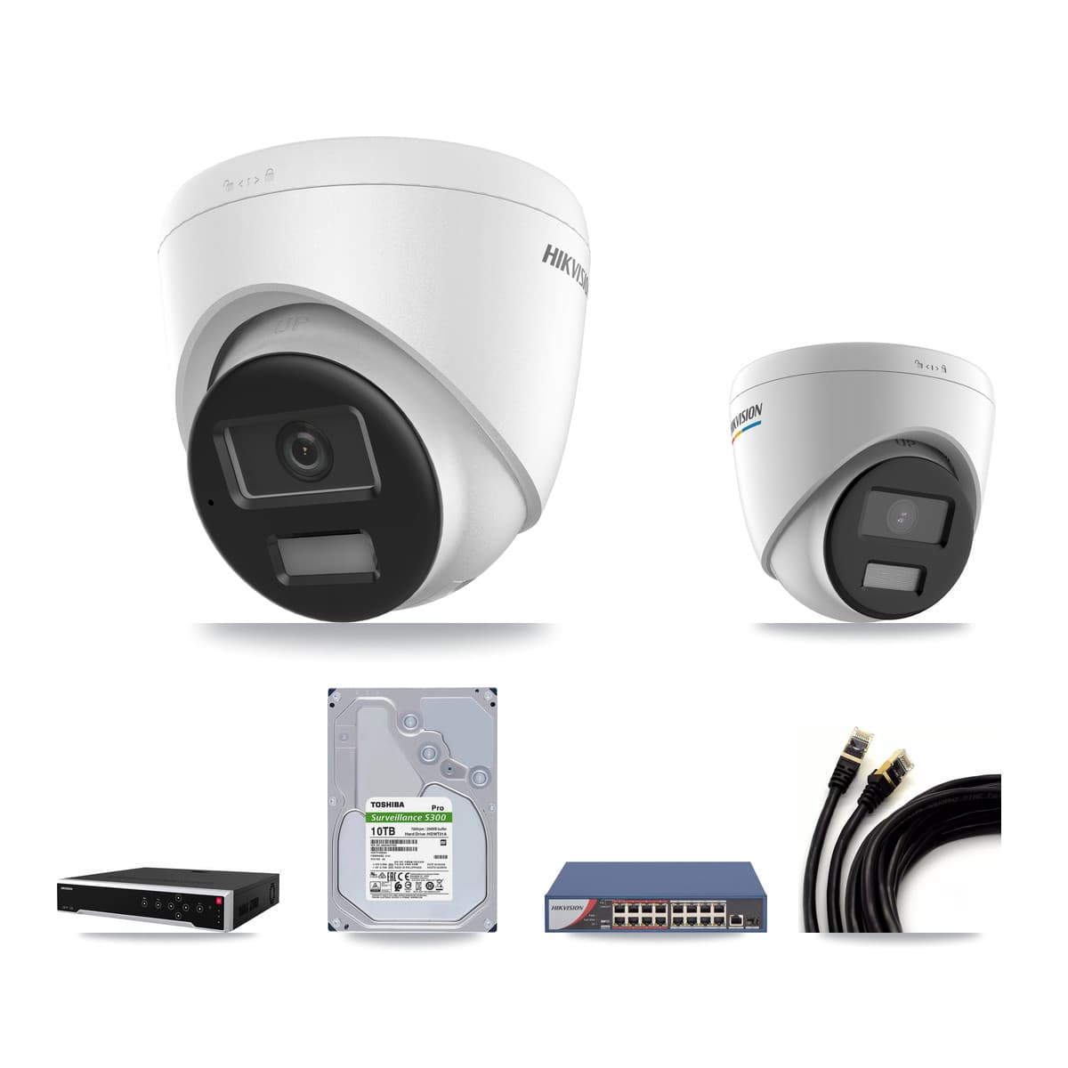 Hikvision 32-Channel 2MP – 4K CCTV Kit — 1 2MP + 25 4K Turret Cameras + 4× 10TB Recording - Image 1