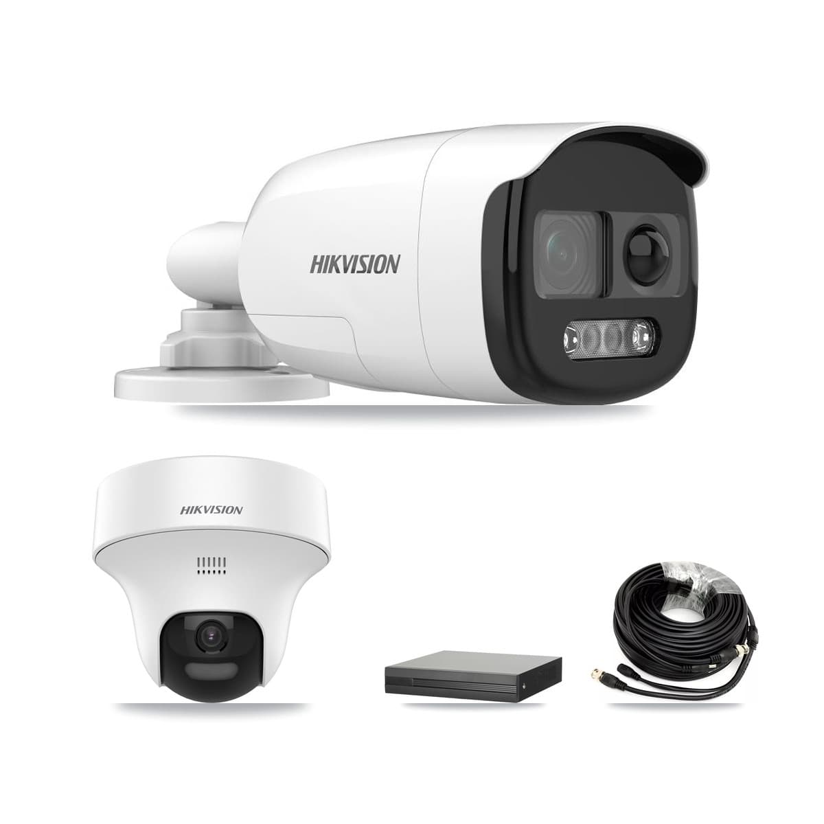 Hikvision 16-Channel 5MP CCTV Kit — 5 DS-2CE12KF3T Bullet + 1 DS-2CE70K0T Turret Cameras + 8TB Recording (XVR-3116HS Recorder) - Image 1