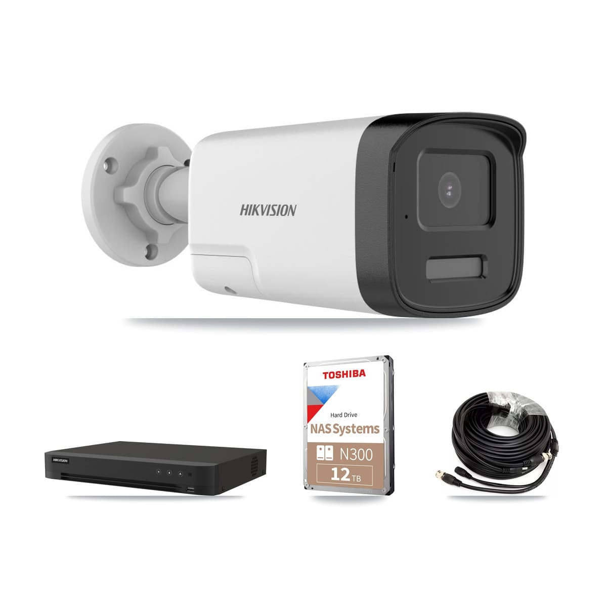 Hikvision 8-Channel 5MP CCTV Kit — 8 DS-2CE17K0T Bullet Cameras + 12TB Recording - Image 1