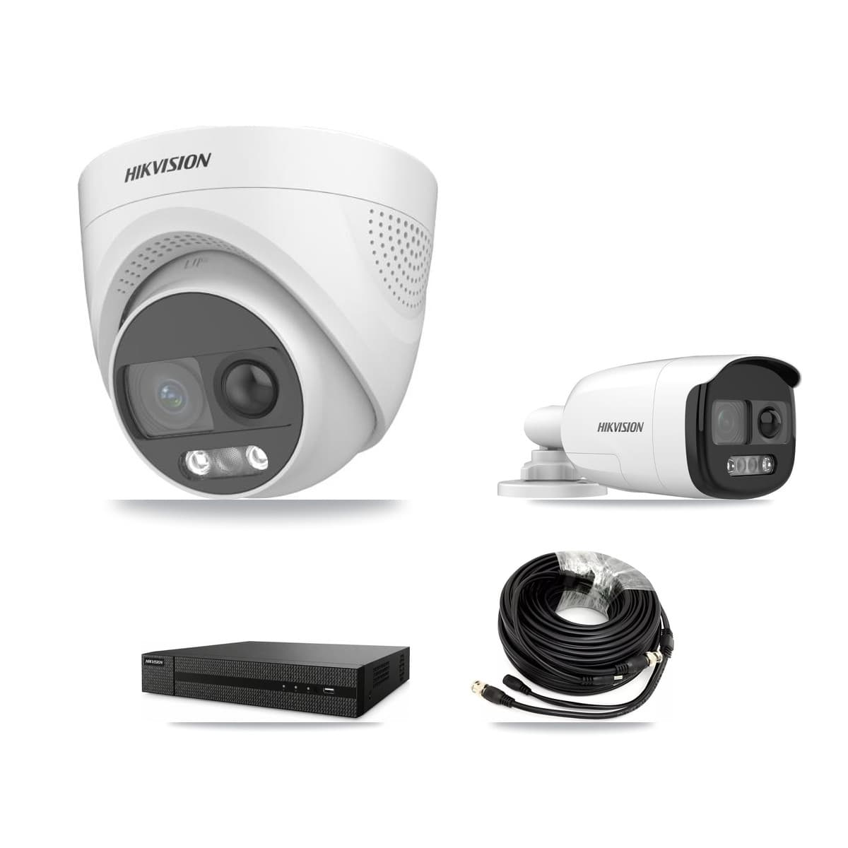 Hikvision 8-Channel 5MP CCTV Kit — 2 DS-2CE12KF3T Bullet + 4 DS-2CE72KF3T Turret Cameras + 2TB Recording (DVR-8CH Recorder) - Image 1