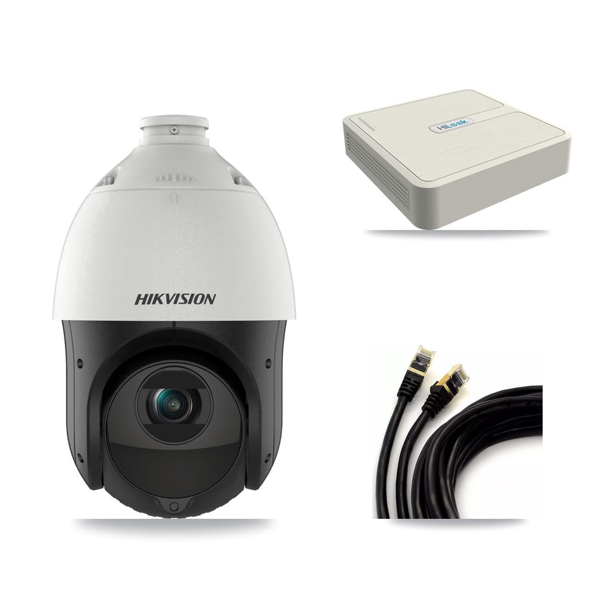 Hikvision & HiLook 8-Channel 4MP CCTV Kit — 8 DS-2DE4425IW PTZ Cameras + 3TB Recording (NVR-108H-D Recorder) - Image 1