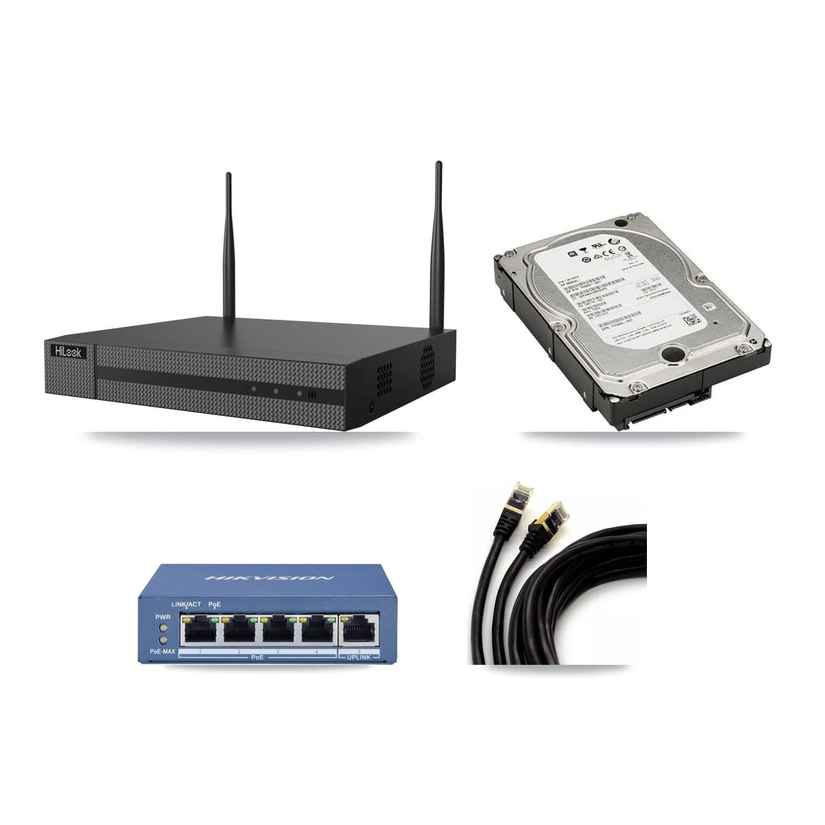 HiLook 4-Channel 5MP CCTV Kit — 4 Dome Cameras + 5TB Recording - Image 1