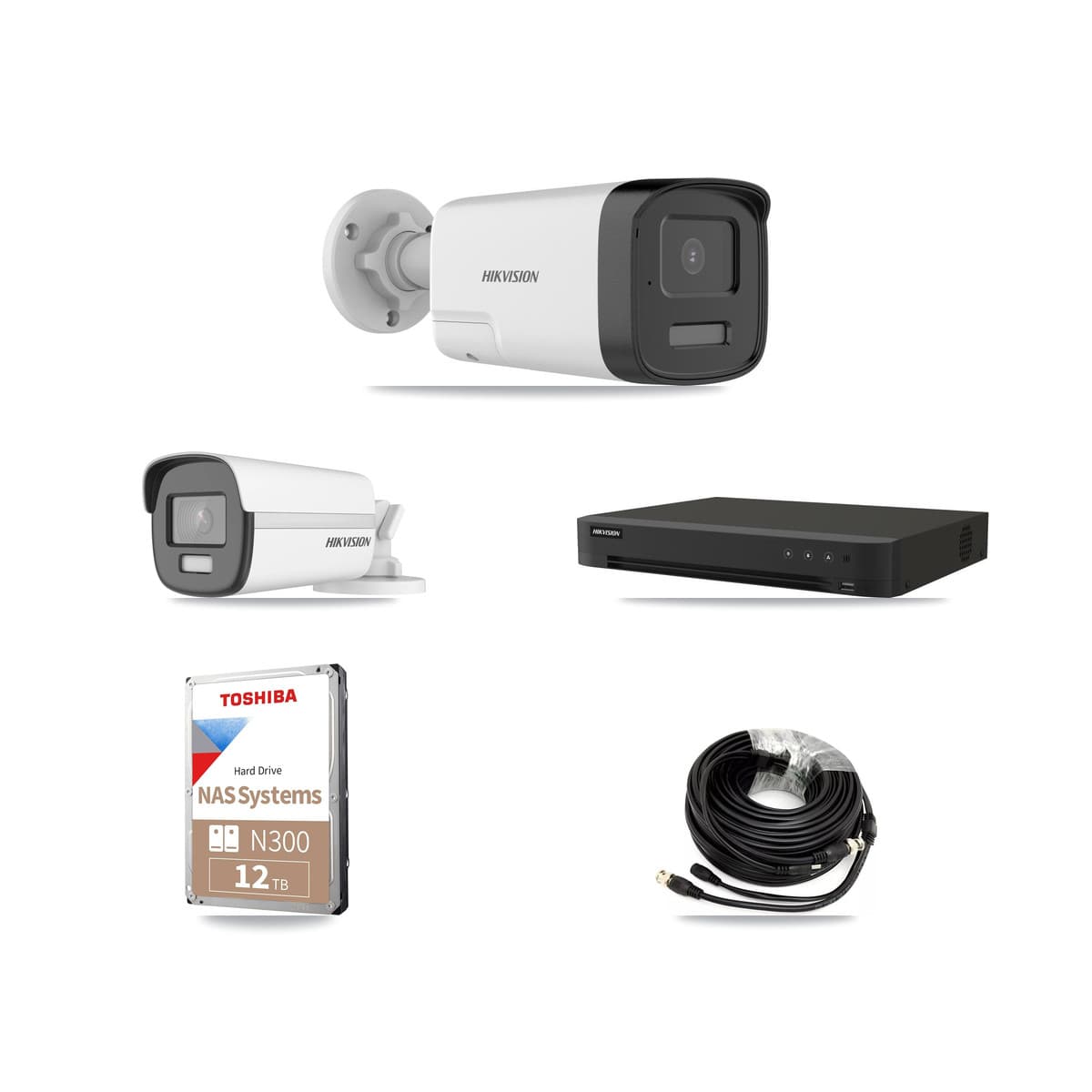 Hikvision 8-Channel 5MP – 4K CCTV Kit — 1 4K + 7 5MP Bullet Cameras + 12TB Recording - Image 1