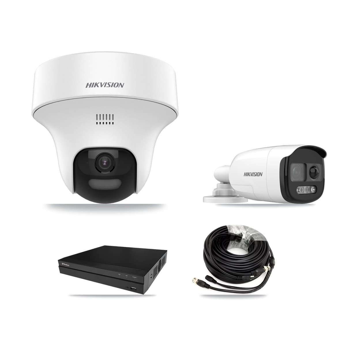 Hikvision & Prolux 8-Channel 5MP CCTV Kit — 1 DS-2CE12KF3T Bullet + 5 DS-2CE70K0T Turret Cameras + 8TB Recording - Image 1