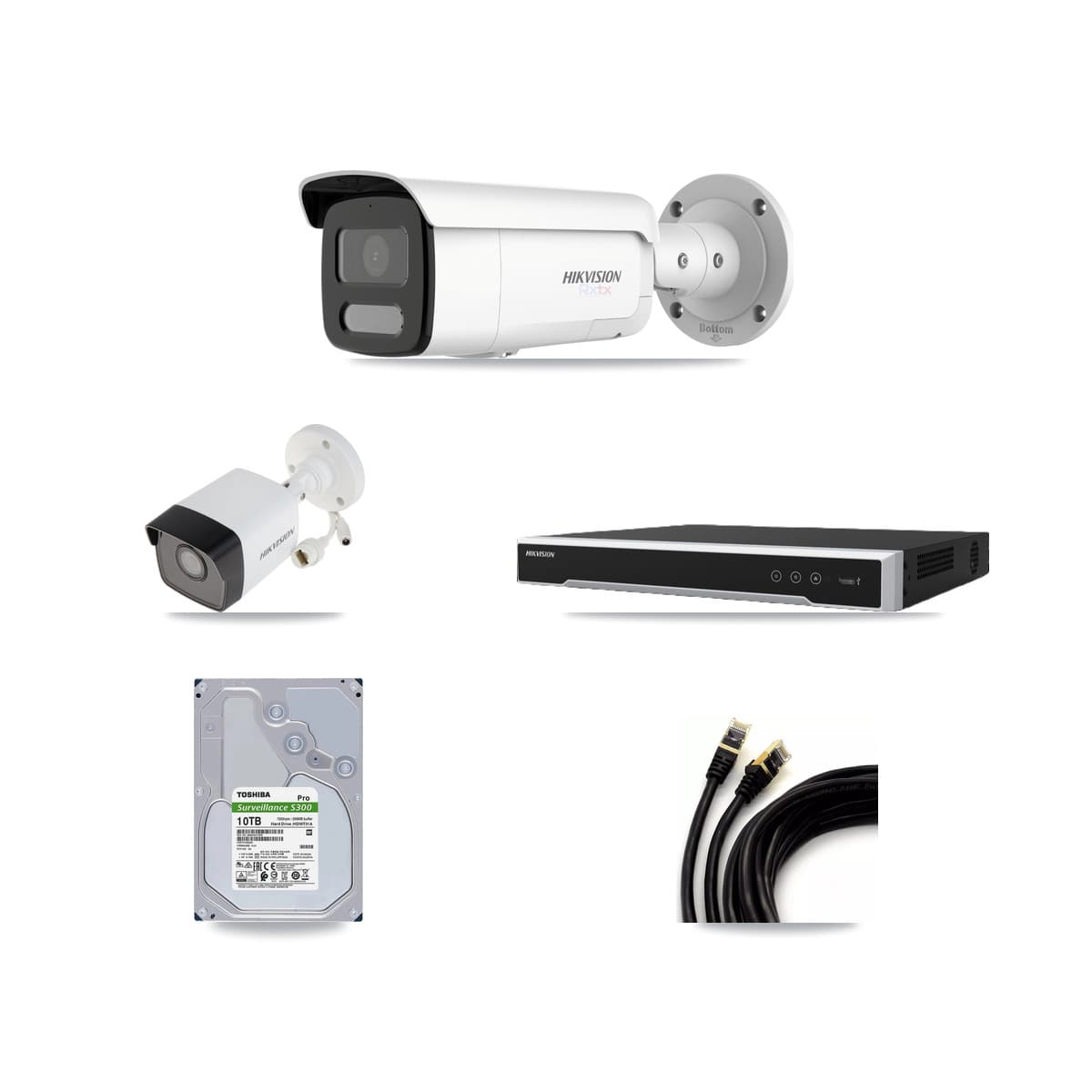 Hikvision 8-Channel 5MP – 4K CCTV Kit — 1 5MP + 3 4K Bullet Cameras + 10TB Recording - Image 1