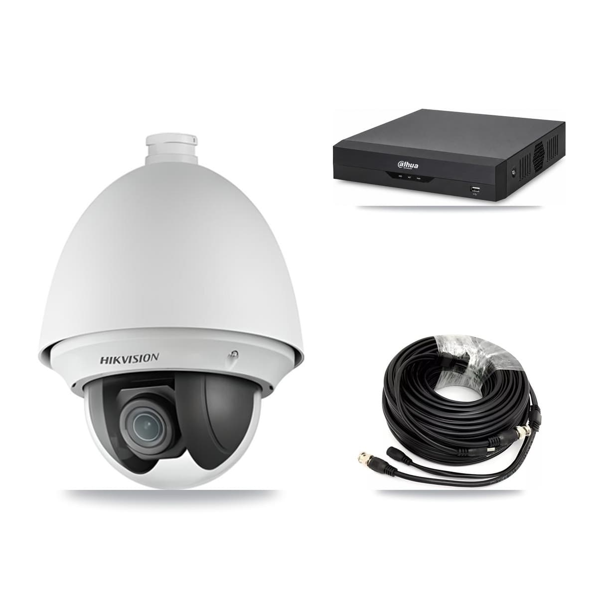 Hikvision & Dahua 4-Channel 2MP CCTV Kit — 2 PTZ Cameras + 2TB Recording - Image 1