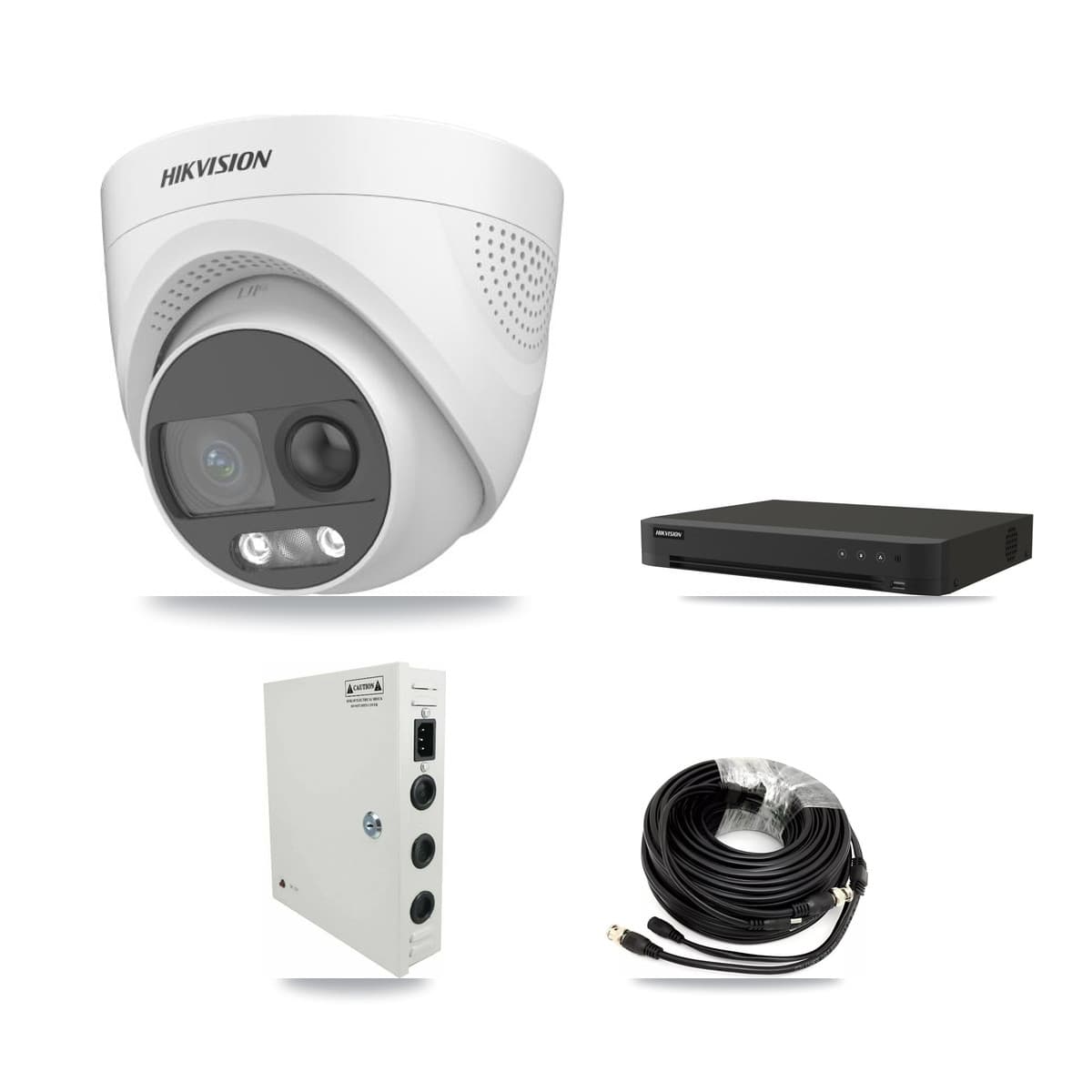 Hikvision 16-Channel 5MP CCTV Kit — 10 DS-2CE72KF3T Turret Cameras + 8TB Recording (IDS-7216HQHI Recorder) - Image 1