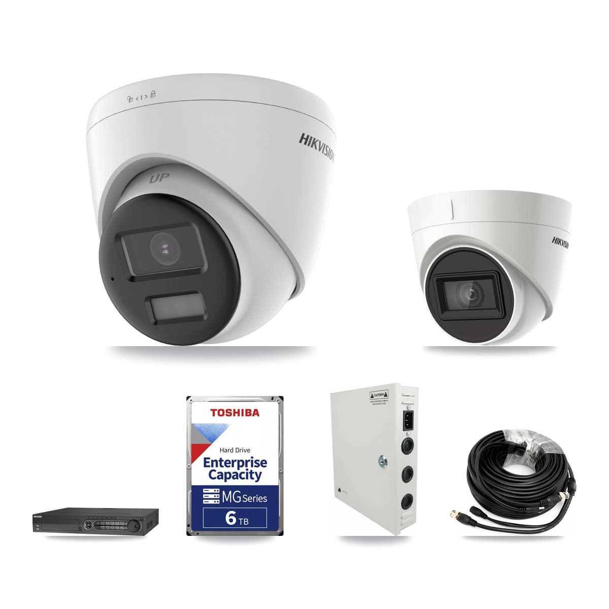 Hikvision 32-Channel 4K CCTV Kit — 26 DS-2CE78U0T + 1 DS-2CE78U1T Turret Cameras + 3× 6TB Recording - Image 1