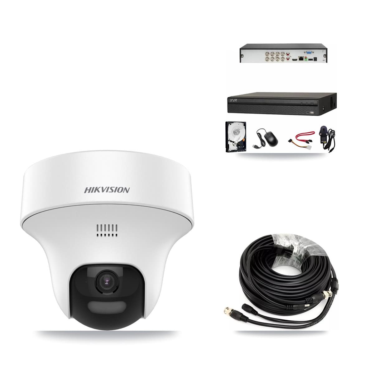 Hikvision & Dahua 8-Channel 5MP CCTV Kit — 6 DS-2CE70K0T Turret Cameras + 8TB Recording (XVR-3108AD Recorder) - Image 1