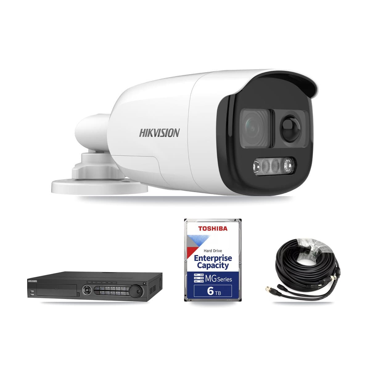 Hikvision 32-Channel 5MP CCTV Kit — 5 DS-2CE12KF3T Bullet Cameras + 6TB Recording (IDS-7332HUHI Recorder) - Image 1