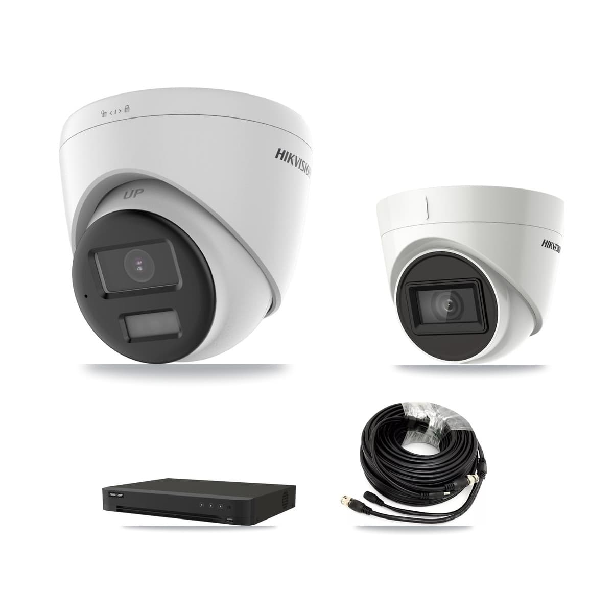 Hikvision 8-Channel 4K CCTV Kit — 2 DS-2CE78U0T + 1 DS-2CE78U1T Turret Cameras + 8TB Recording - Image 1
