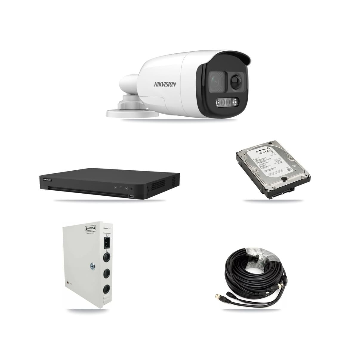 Hikvision 16-Channel 5MP CCTV Kit — 16 Bullet Cameras + 5TB Recording (IDS-7216HUHI Recorder) - Image 1