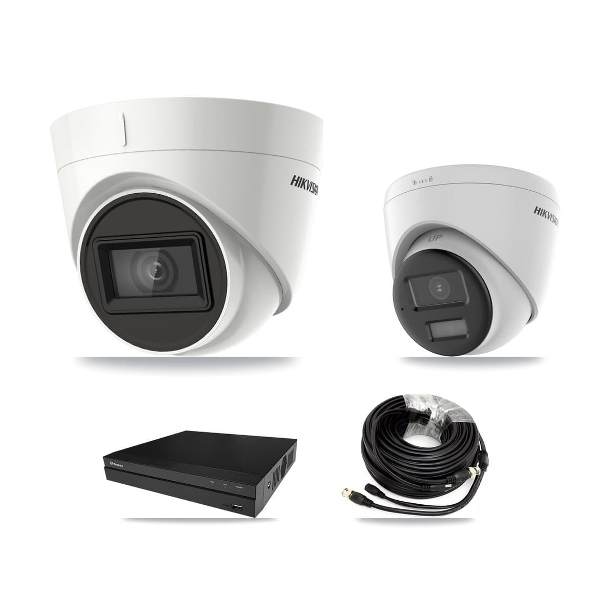 Hikvision & Prolux 8-Channel 4K CCTV Kit — 1 DS-2CE78U0T + 5 DS-2CE78U1T Turret Cameras + 2× 8TB Recording - Image 1