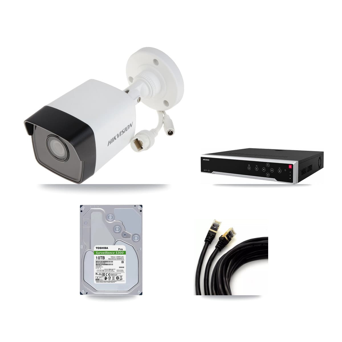 Hikvision 32-Channel 5MP CCTV Kit — 8 DS-2CD1053G0 Bullet Cameras + 10TB Recording - Image 1