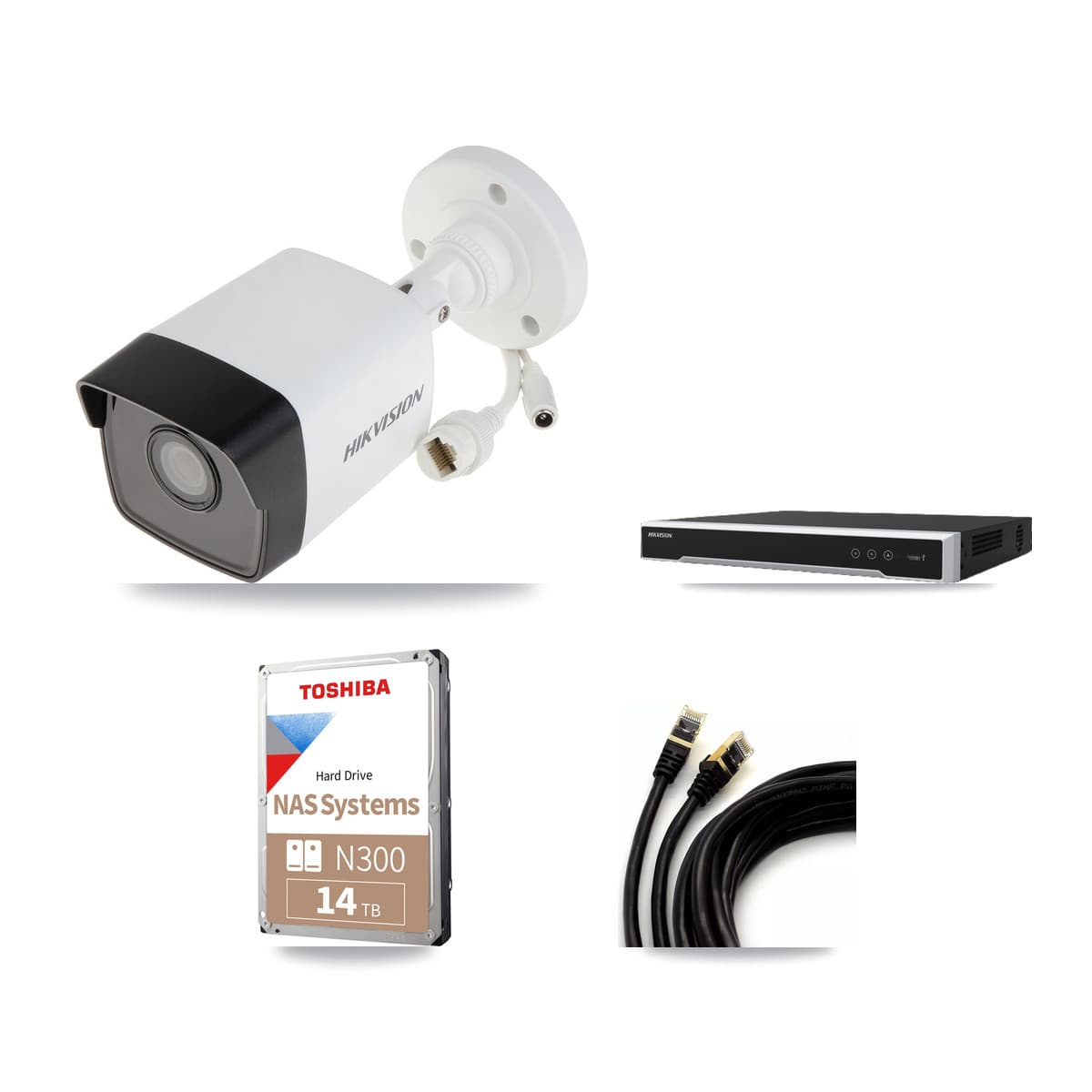 Hikvision 16-Channel 5MP CCTV Kit — 11 DS-2CD1053G0 Bullet Cameras + 14TB Recording - Image 1